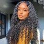 M Maxglam Beauty Curly Wig Human Hair Deep Wave Frontal Wig Brazilian Curly Wave Hair Wigs Hd Lace Wig For Women 200% Density 13x4