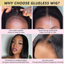 Straight Glueless Bob Wig 5x5 HD Lace FrontHuman Hair Wig For Women Wear And Go PreCut Ready To Wear Bleach Knots Easy To Install