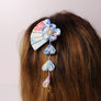 M Maxglam Beauty 1pc Japanese Style Hairpin with Elegant Floral Design, Handmade Kanzashi Hairclip, Kimono Hair Bun Accessory for Prom and Special Occasions