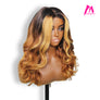 20 Inches Highlight Ombre Lace Front Wigs Human Hair Pre Plucked with Baby Hair 5x5 HD Lace Glueless Body Wave Frontal Wigs Human Hair 200% Density Honey Blonde Lace Front Wig for Women