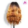 20 Inches Highlight Ombre Lace Front Wigs Human Hair Pre Plucked with Baby Hair 5x5 HD Lace Glueless Body Wave Frontal Wigs Human Hair 200% Density Honey Blonde Lace Front Wig for Women