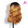 20 Inches Highlight Ombre Lace Front Wigs Human Hair Pre Plucked with Baby Hair 5x5 HD Lace Glueless Body Wave Frontal Wigs Human Hair 200% Density Honey Blonde Lace Front Wig for Women