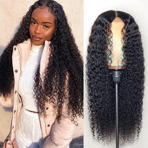 13X4 Human Hair Lace Front Wig Deep Wave